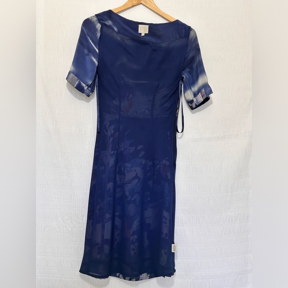 Anthro Golden Ratio Coquille Japonica
Watercolor Cowl Neck 100% Silk Dress 2 - Picture 8 of 8